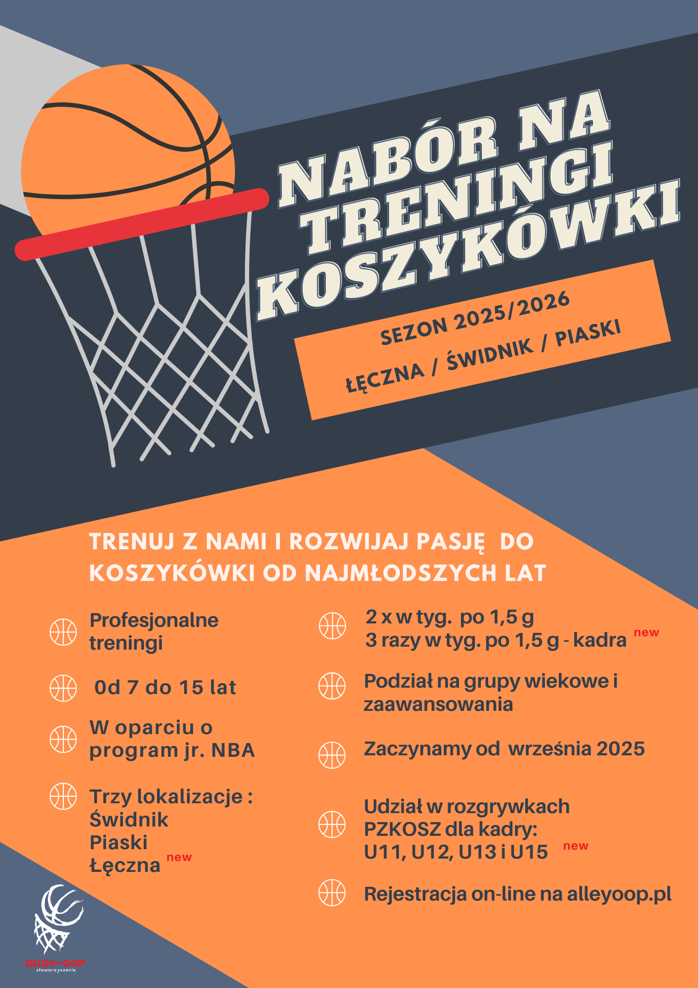 Zapisy na treningi koszykówki