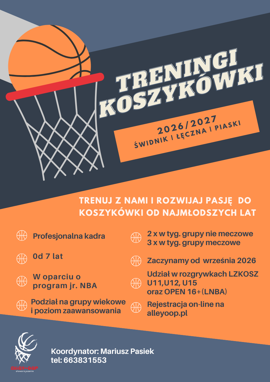Szukasz zajęć dodatkowych dla dziecka? Wybierz profesjonalne treningi koszykówki jr. NBA w Łęcznej, Świdniku i Piaskach. Sprawdź cennik i zapisz dziecko!